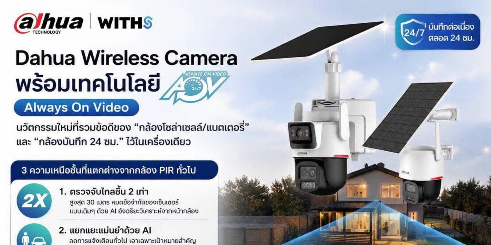 Dahua Wireless Camera กับ เทคโนโลยี AOV (Always On Video)